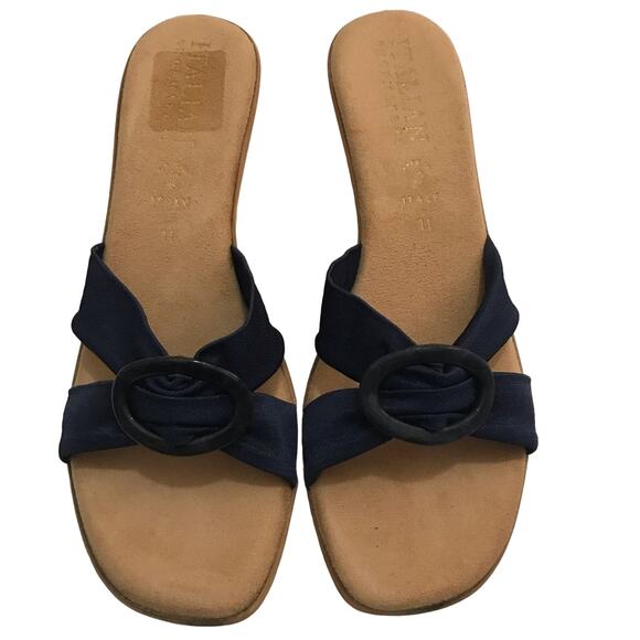 Italian shoemaker Sandals Navy Blue 11 - Picture 1 of 7